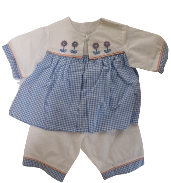 Blaues Outfit