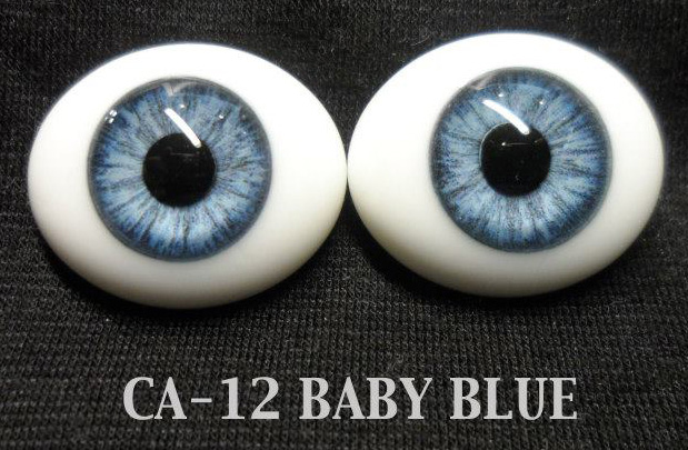 Newborn Dark Blue 18 mm Half Round Real Eyes For Reborns ~ REBORN DOLL SUPPLIES
