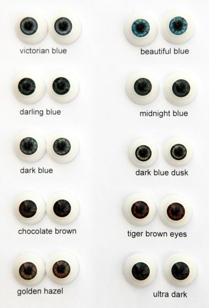 Victorian Blue 20 mm Half Round Real Eyes ~ REBORN DOLL SUPPLIES
