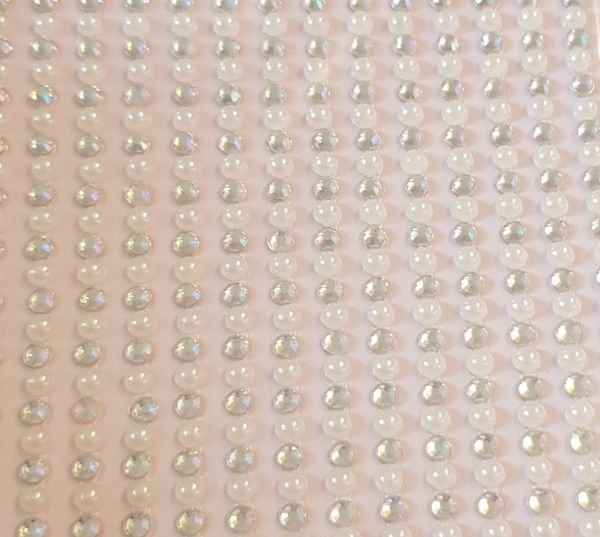 Selbstklebende Perlen und Strasssteine für Schnuller 3 mm